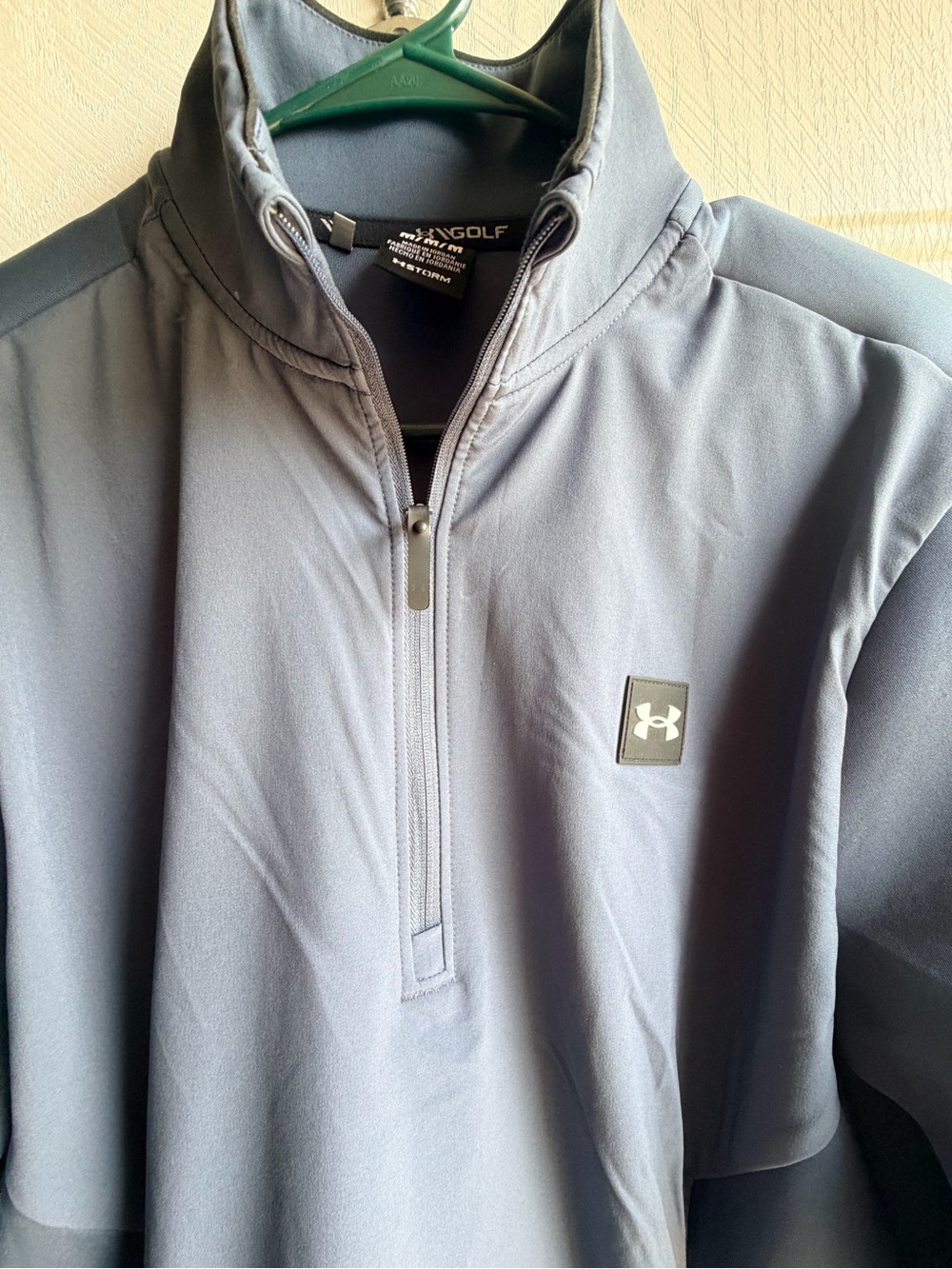 Under Armour 1/4 Zip Golf Jacket Mens med slate, gray Storm Pullover Stretch
